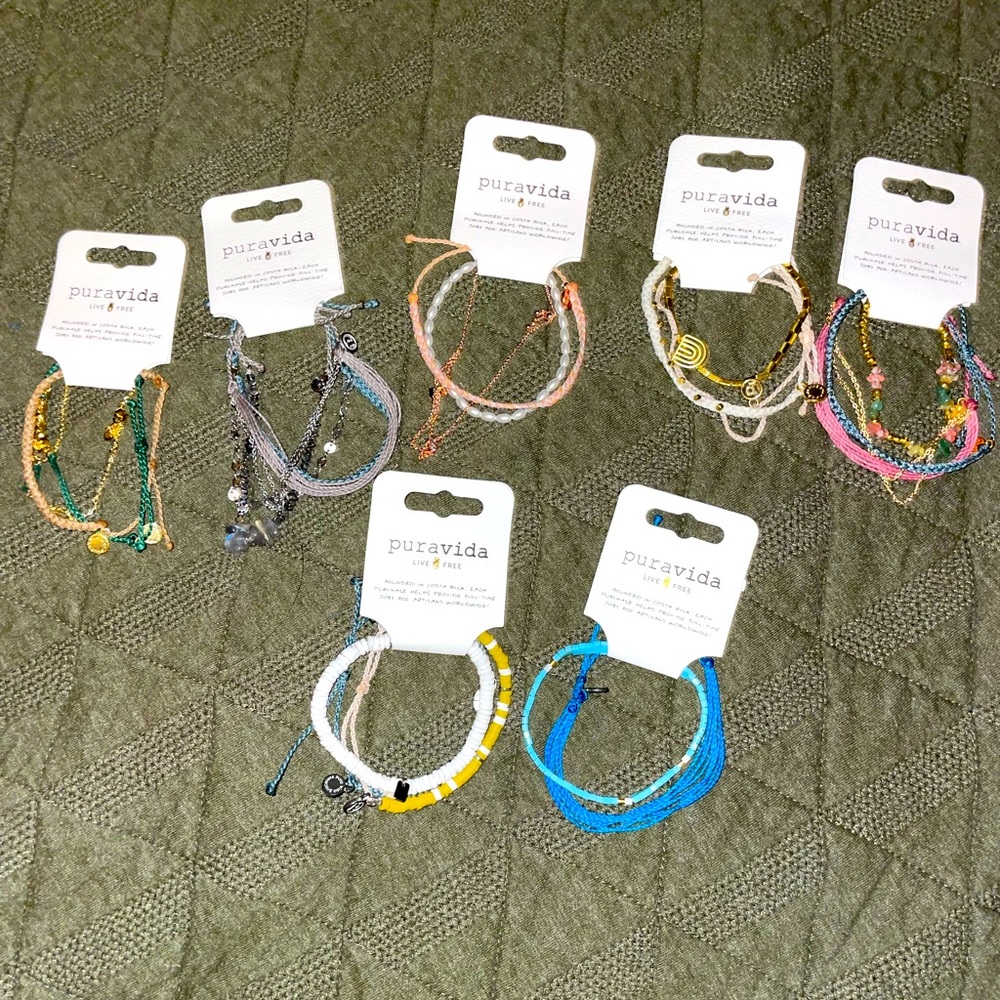LOT of 7 puravida bracelets